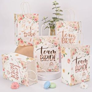 5pcs Floral & Slogan Graphic Gift Bag